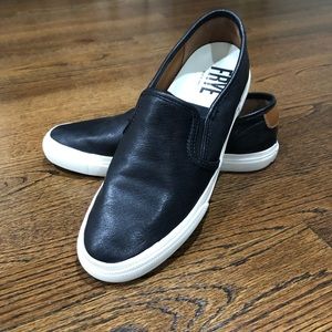 Black FRYE slip on sneakers